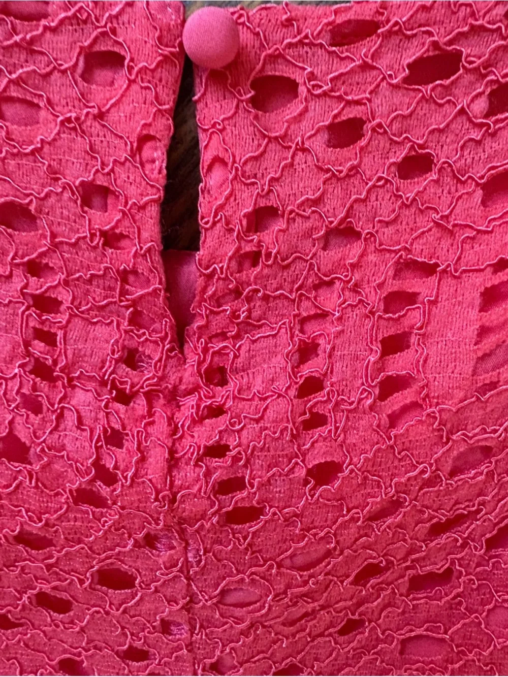 J. Crew Short Sleeve Eyelet Lace Dress 00 Coral Coastal Preppy NWOT